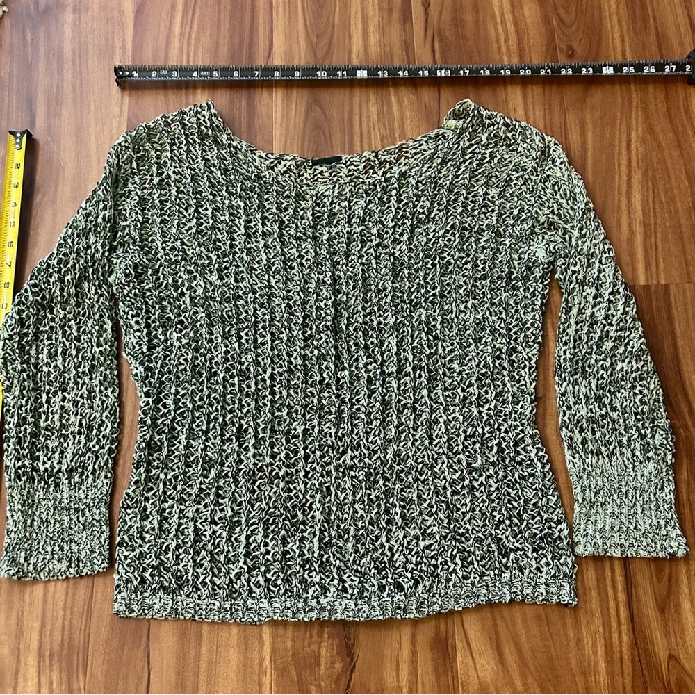 Daytrip Shimmer Mint Green & Black Sweater